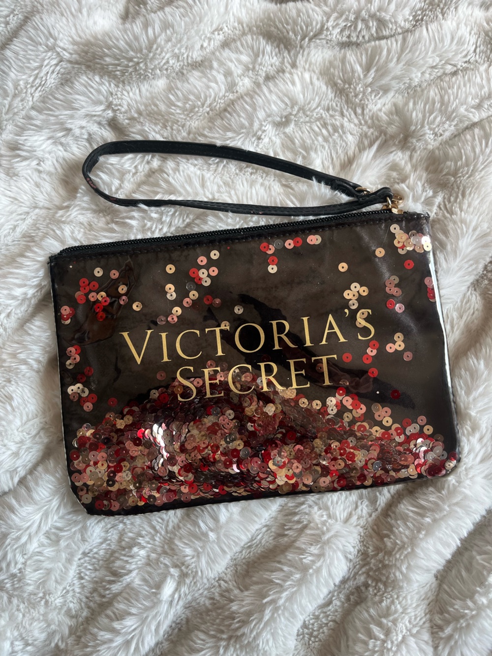 Victoria's Secret Black Mini Wristlet Clutch